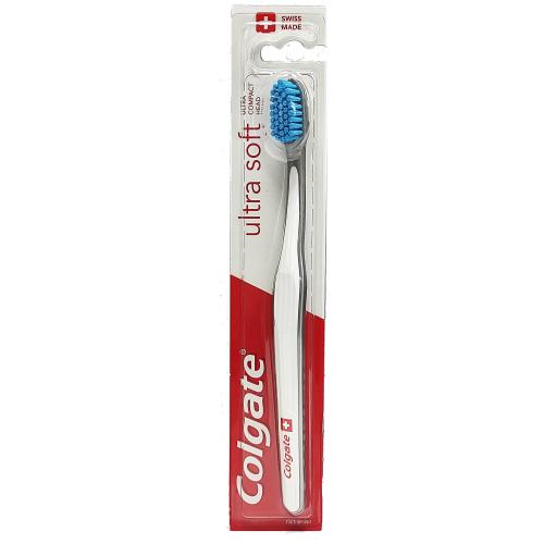 Colgate Ultra Soft Toothbrush Οδοντόβουρτσα με Πολύ Μαλακές Ίνες, Κατά της Πλάκας & των Επιφανειακών Χρωματικών Λεκέδων 1 Τεμάχιο - Άσπρο